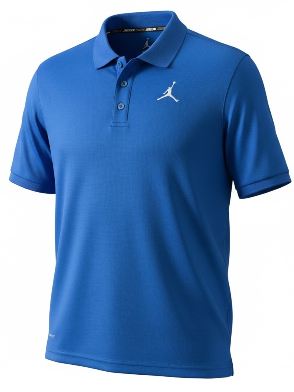 Jordan Blue Short-Sleeve Polo with White Jumpman